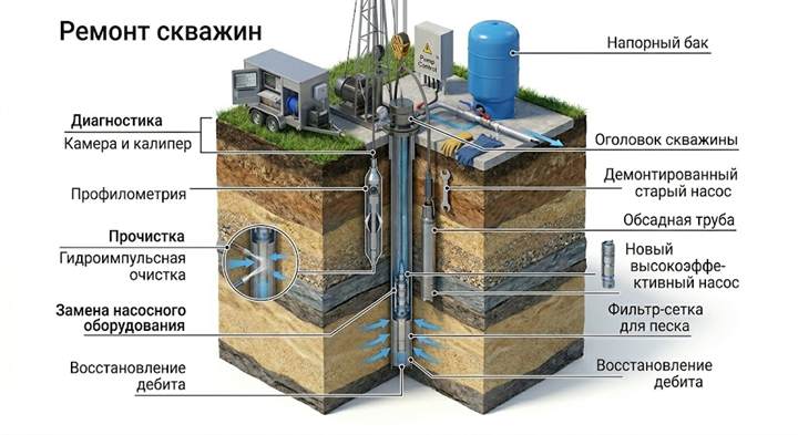 Ремонт скважин в Аксубаеве